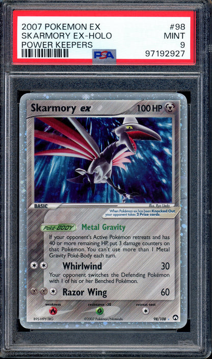 2007 Pokémon EX Power Keepers Skarmory EX-Holo #98 PSA 10 GEM MINT