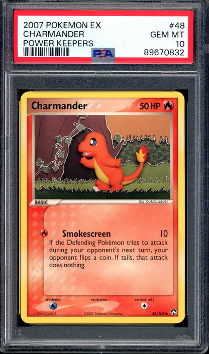 2007 Pokémon EX Power Keepers Charmander #48 PSA 10 GEM MINT