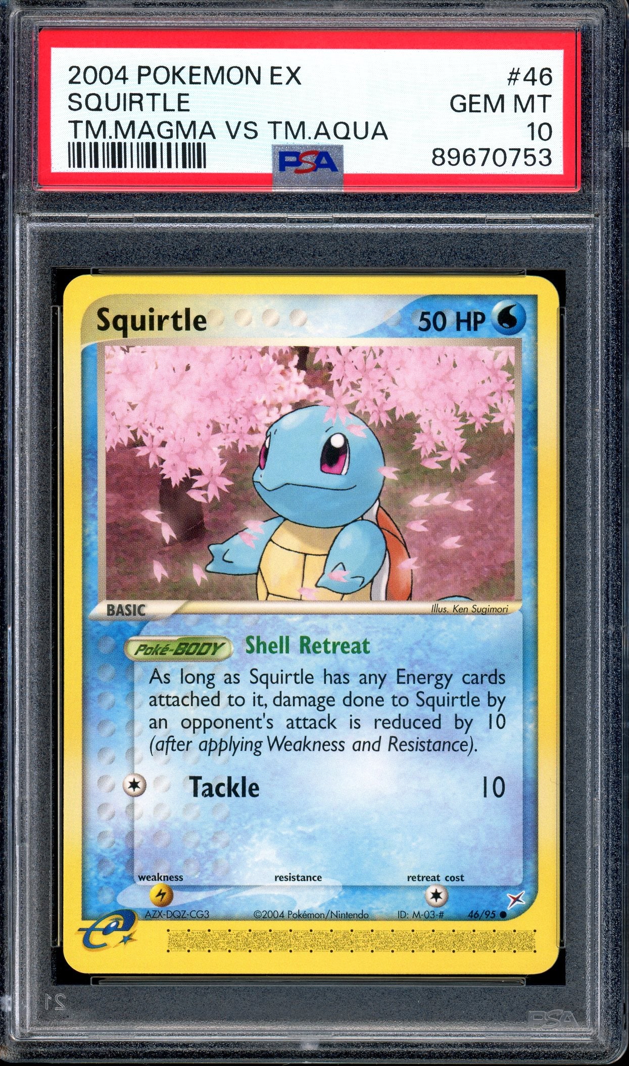 2004 Pokémon EX Team Magma VS Aqua Squirtle #46 PSA 10 GEM MINT