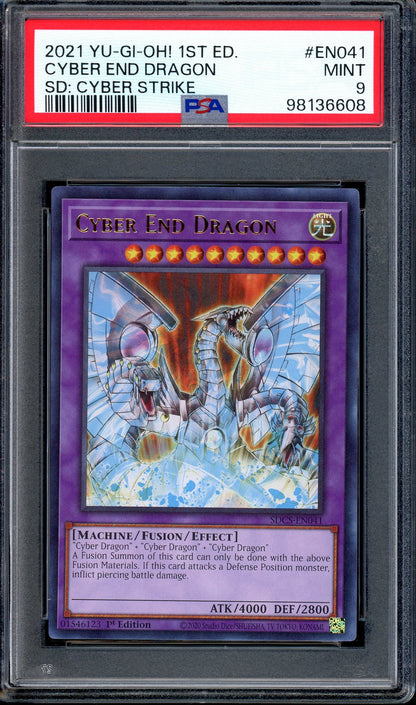 2021 Yu-Gi-Oh! Structure Deck Cyber Strike 1st Edition Cyber End Dragon PSA 9 MINT