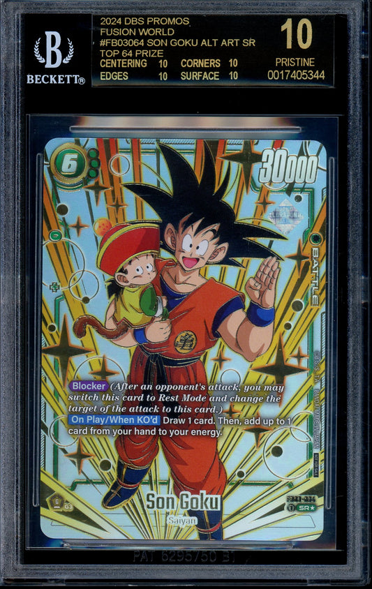 2024 Dragon Ball Super Fusion World Regionals Top 64 Prize Son Goku BGS 10 PRISTINE BLACK LABEL