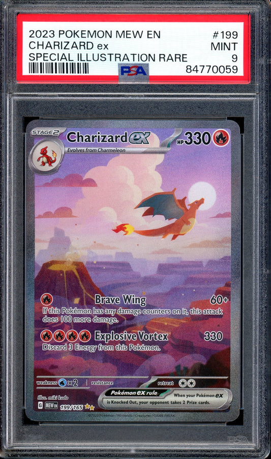 2023 Pokémon Scarlet & Violet 151 Special Illustration Rare Charizard ex #199 PSA 9 MINT