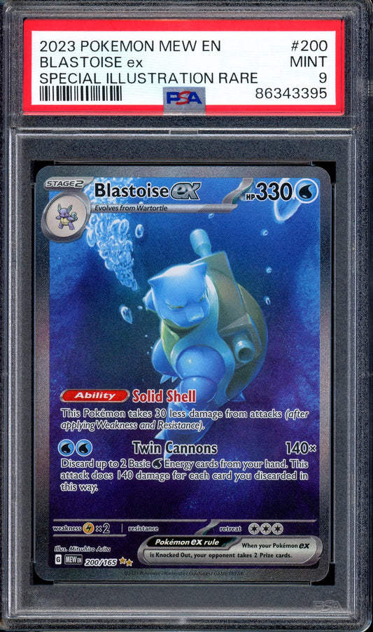 2023 Pokémon Scarlet & Violet 151 Special Illustration Rare Blastoise ex #200 PSA 9 MINT