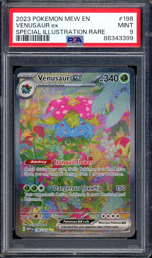 2023 Pokémon Scarlet & Violet 151 Special Illustration Rare Venusaur ex #198 PSA 9 MINT