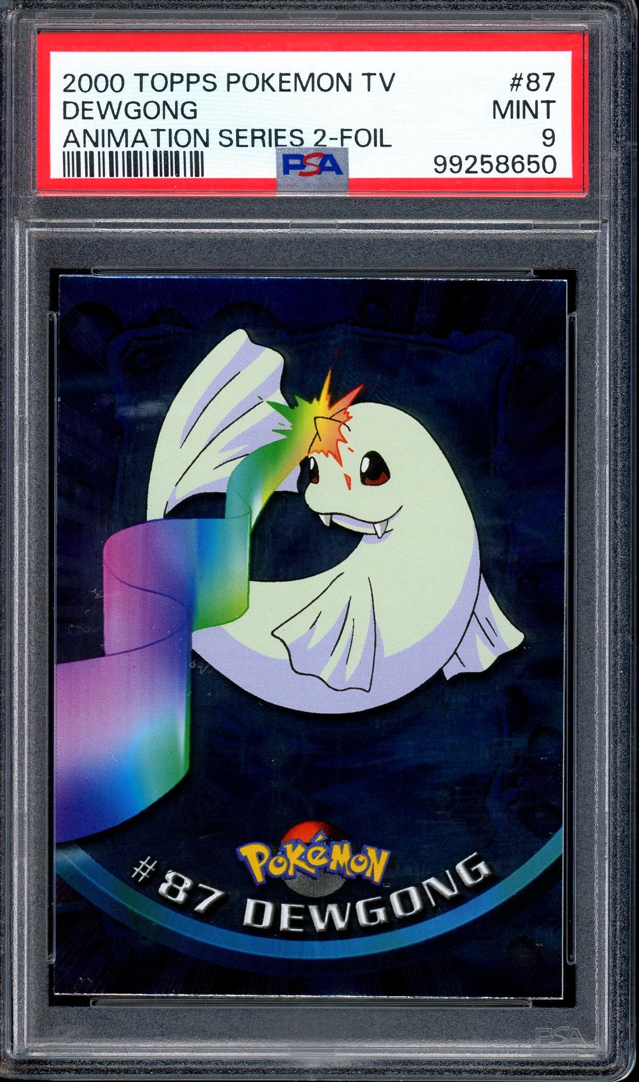 2000 Pokémon Topps TV Animation Series 2 Dewgong-Foil #87 PSA 9 MINT