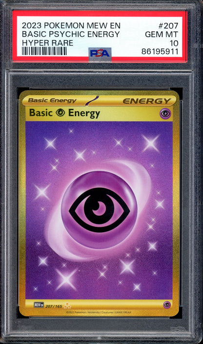 2023 Pokémon Scarlet & Violet 151 Hyper Rare Basic Psychic Energy #207 PSA 10 GEM MINT