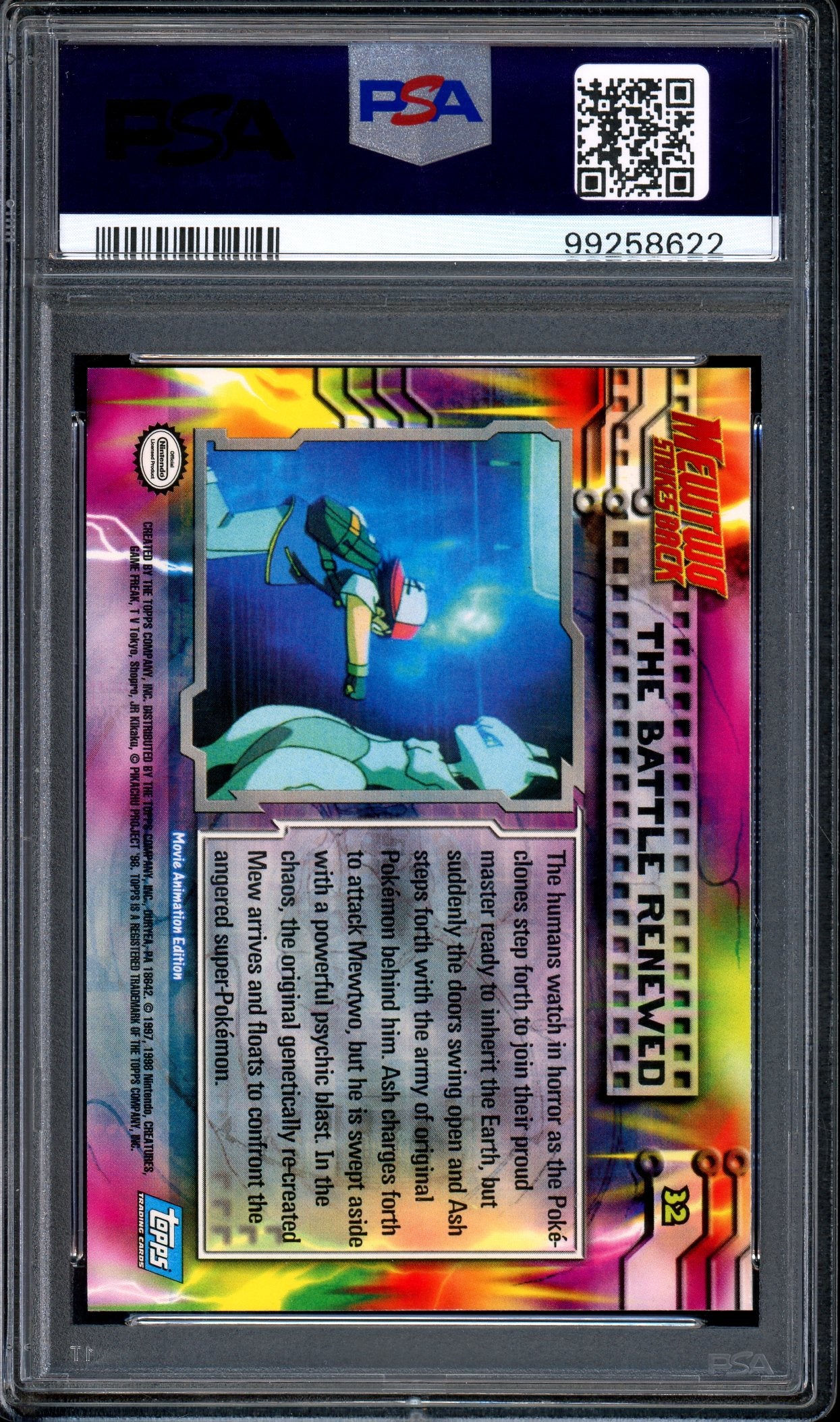 1999 Pokémon Topps Movie Edition The Battle Renewed #32 PSA 9 MINT