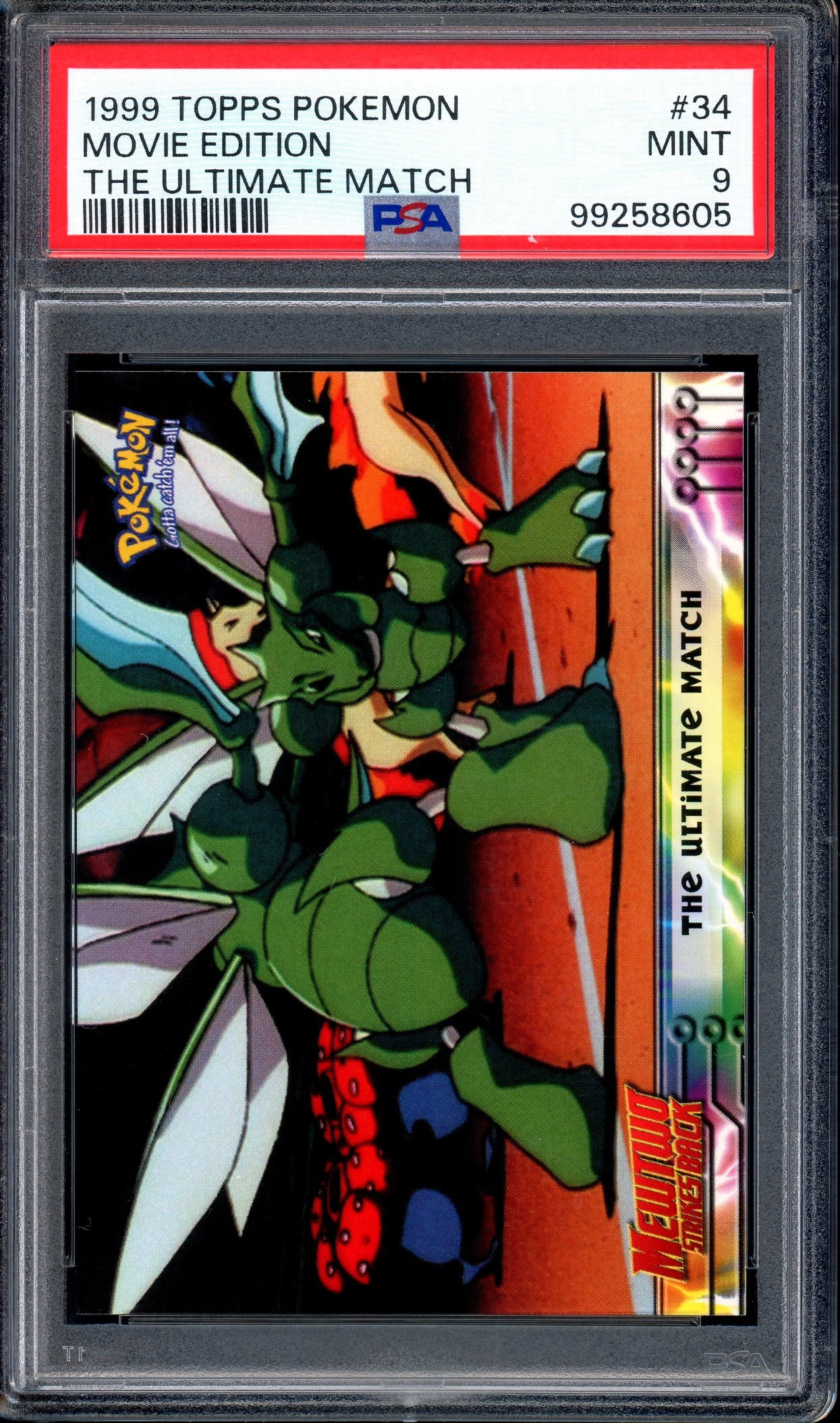 1999 Pokémon Topps Movie Edition The Ultimate Match #34 PSA 9 MINT