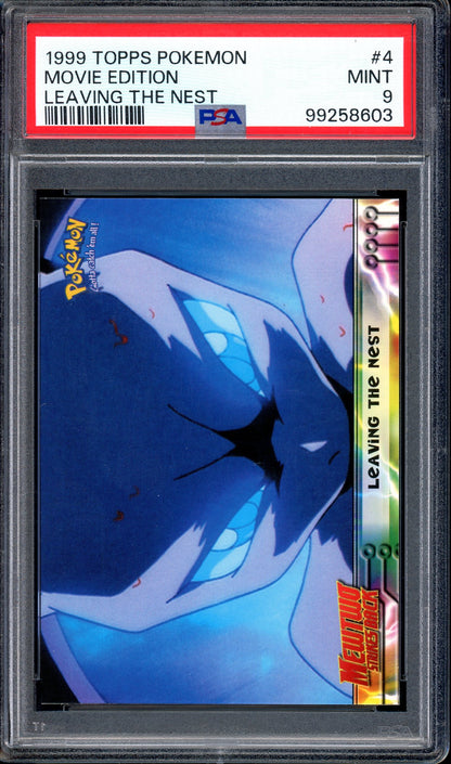 1999 Pokémon Topps Movie Edition Leaving The Nest #4 PSA 9 MINT