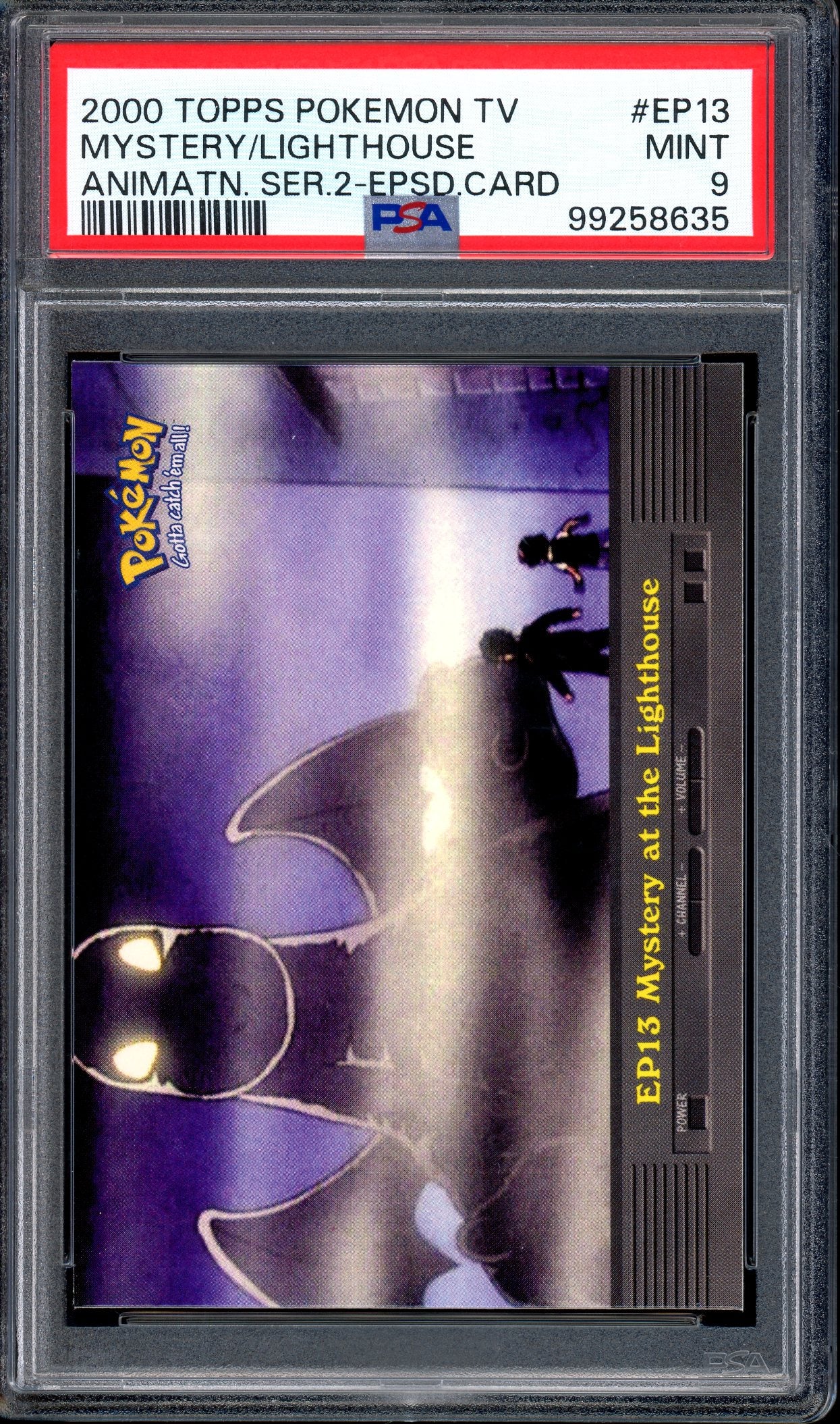 2000 Pokémon Topps TV Animation Series 2 Episode Card EP13 Mystery at the Lighthouse #EP13 PSA 9 MINT