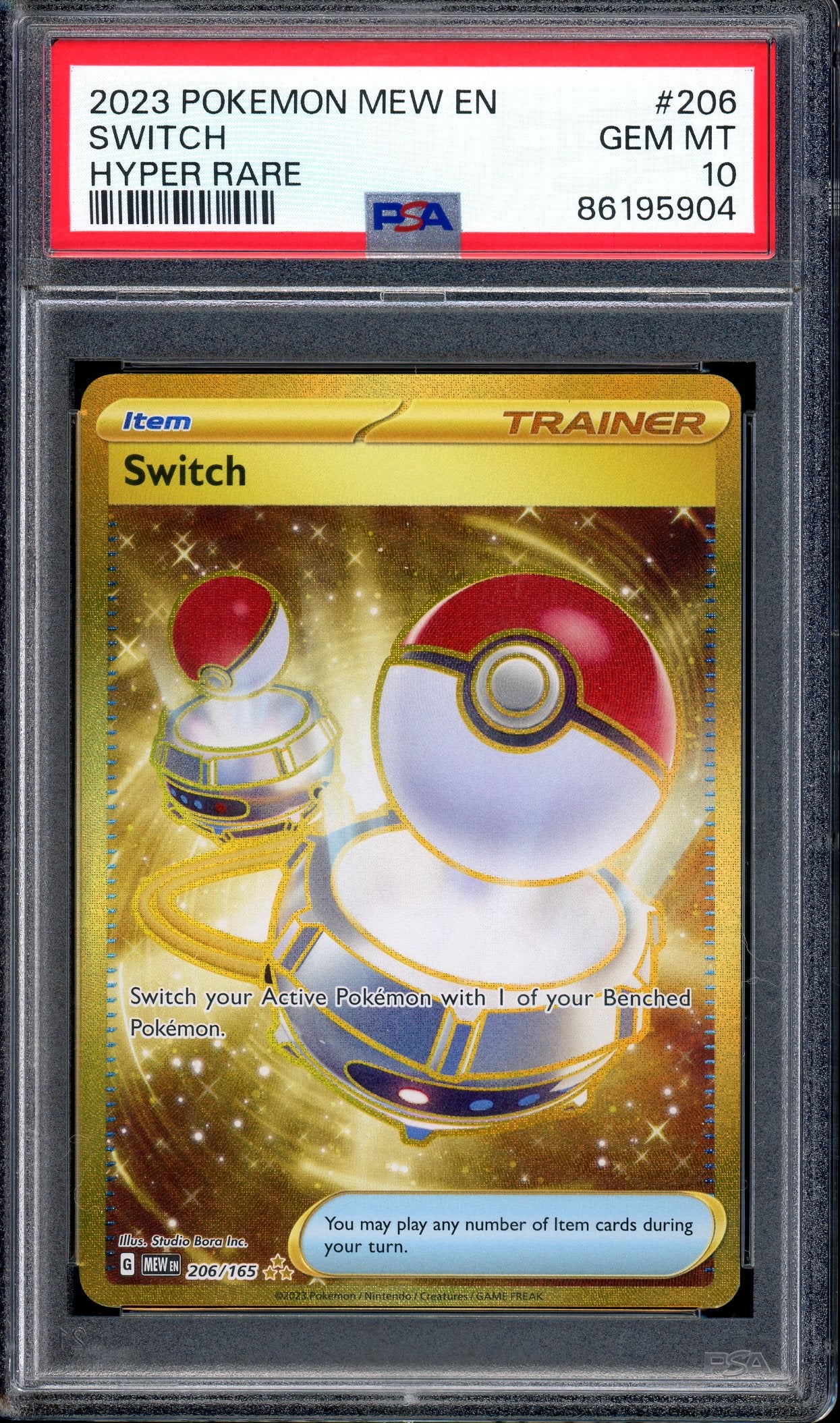 2023 Pokémon Scarlet & Violet 151 Hyper Rare Switch #206 PSA 10 GEM MINT