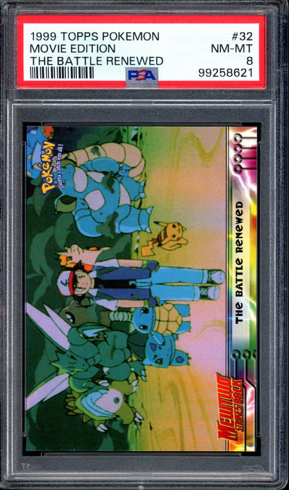 1999 Pokémon Topps Pokemon Movie Edition The Battle Renewed #32 PSA 8 NM-MT