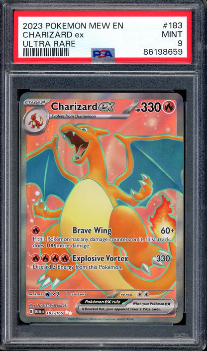 2023 Pokémon Scarlet & Violet 151 Ultra Rare Charizard ex #183 PSA 9 MINT