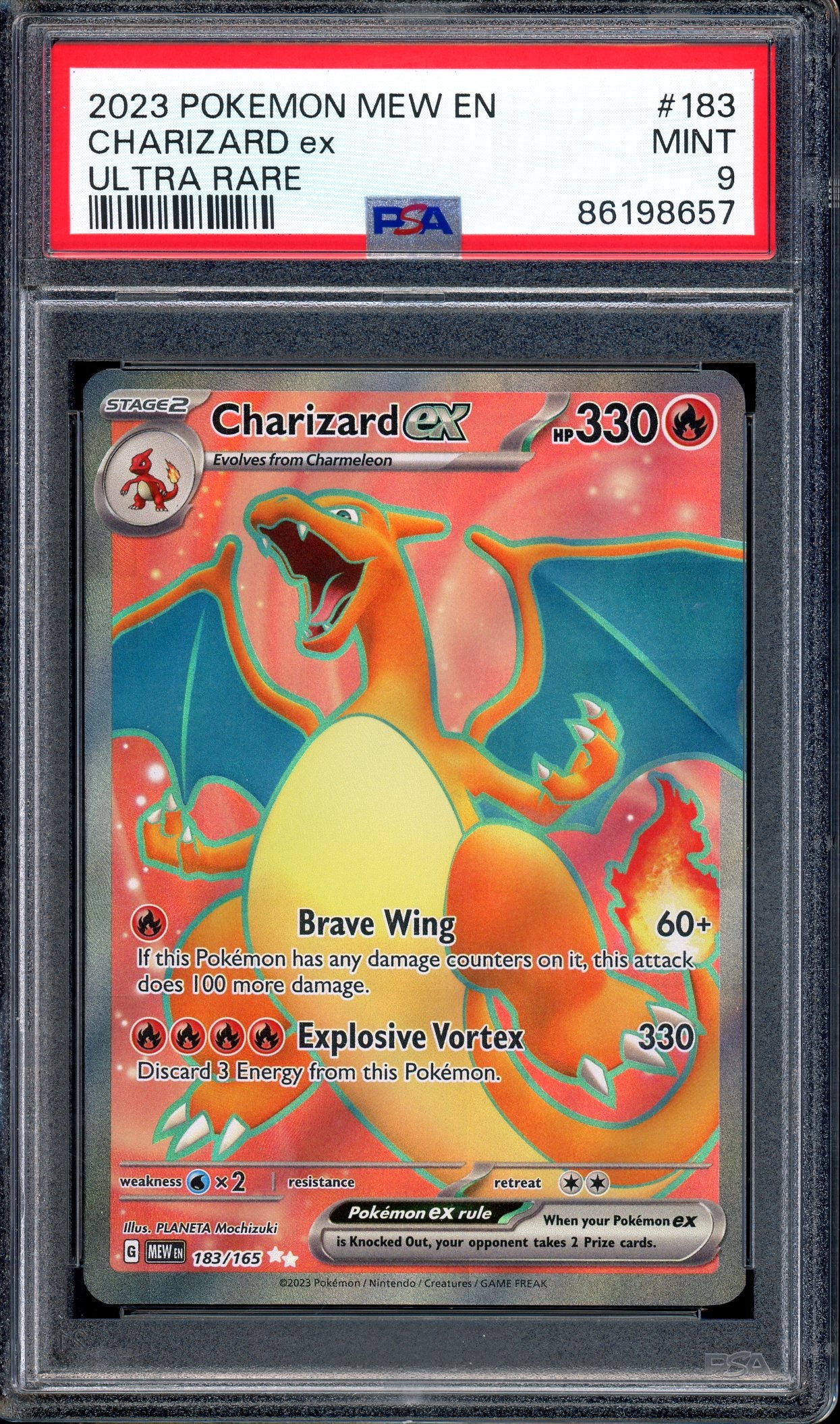 2023 Pokémon Scarlet & Violet 151 Ultra Rare Charizard ex #183 PSA 9 MINT