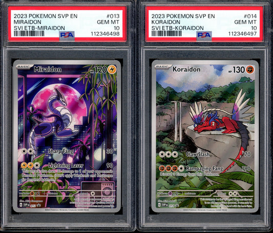 2023 Pokémon Scarlet & Violet Elite Trainer Box BSP Koraidon & Miraidon PSA 10 GEM MINT