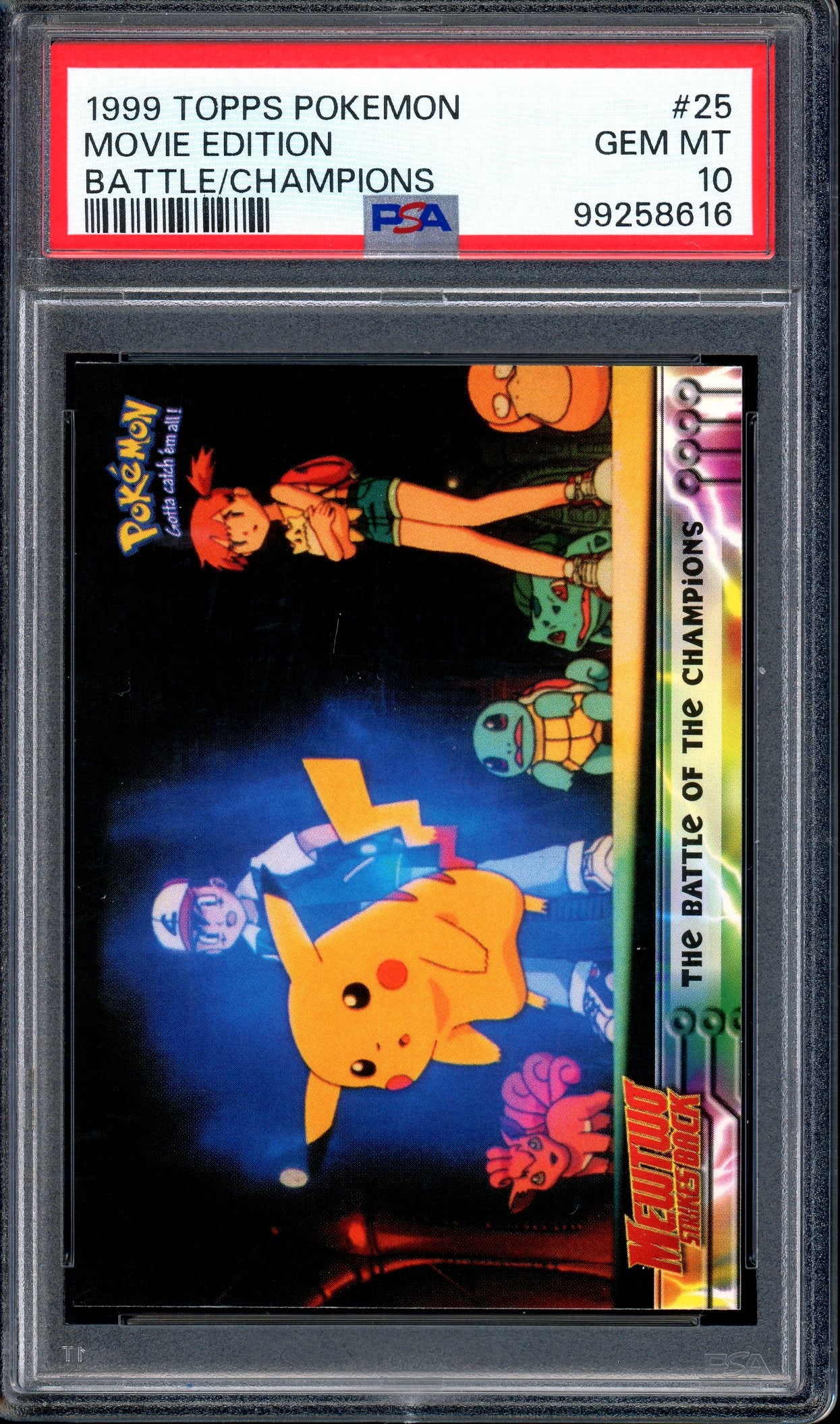 1999 Pokémon Topps Pokemon Movie Edition The Battle Of The Champions #25 PSA 10 GEM MINT