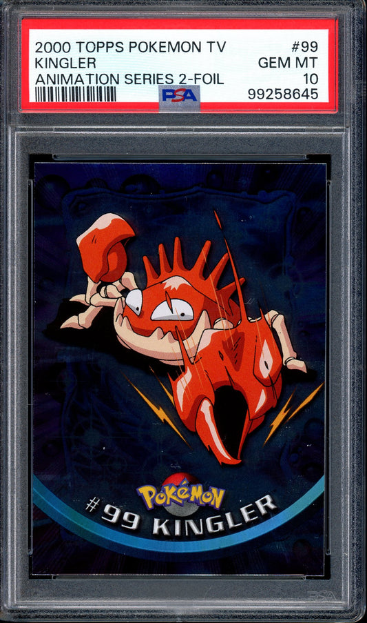 2000 Pokémon Topps TV Animation Series 2 Kingler-Foil #99 PSA 10 GEM MINT