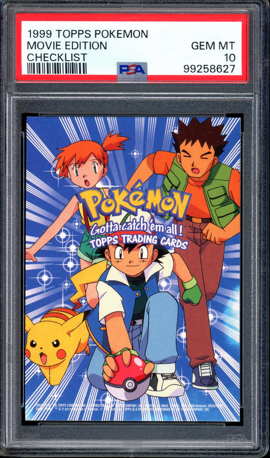 1999 Pokémon Topps Movie Edition Checklist PSA 10 GEM MINT