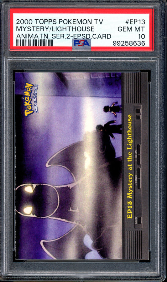 2000 Pokémon Topps TV Animation Series 2 Episode Card EP13 Mystery at the Lighthouse #EP13 PSA 10 GEM MINT