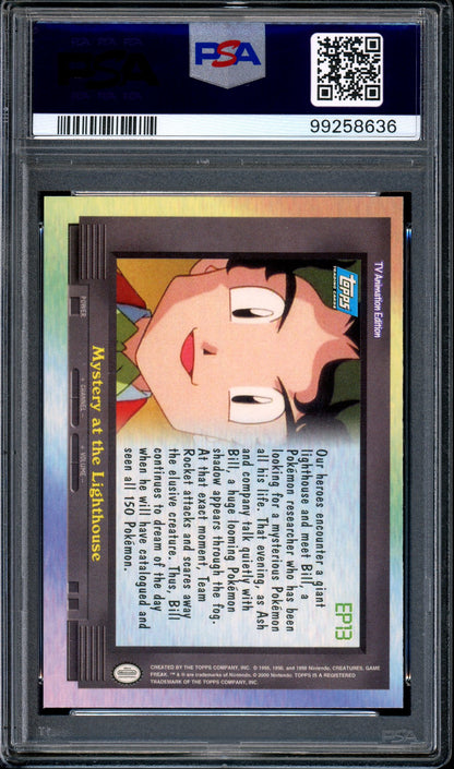 2000 Pokémon Topps TV Animation Series 2 Episode Card EP13 Mystery at the Lighthouse #EP13 PSA 10 GEM MINT